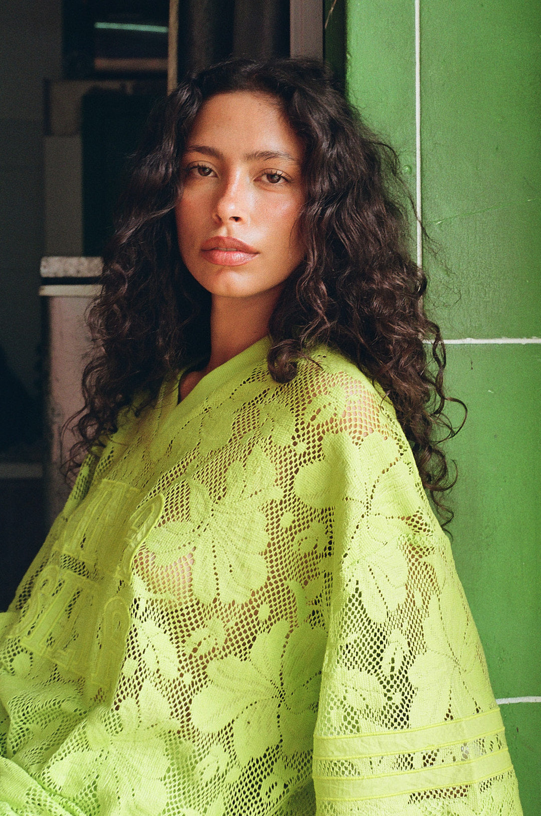 Kinga Csilla | Nova Lace Onyx Tee - Green