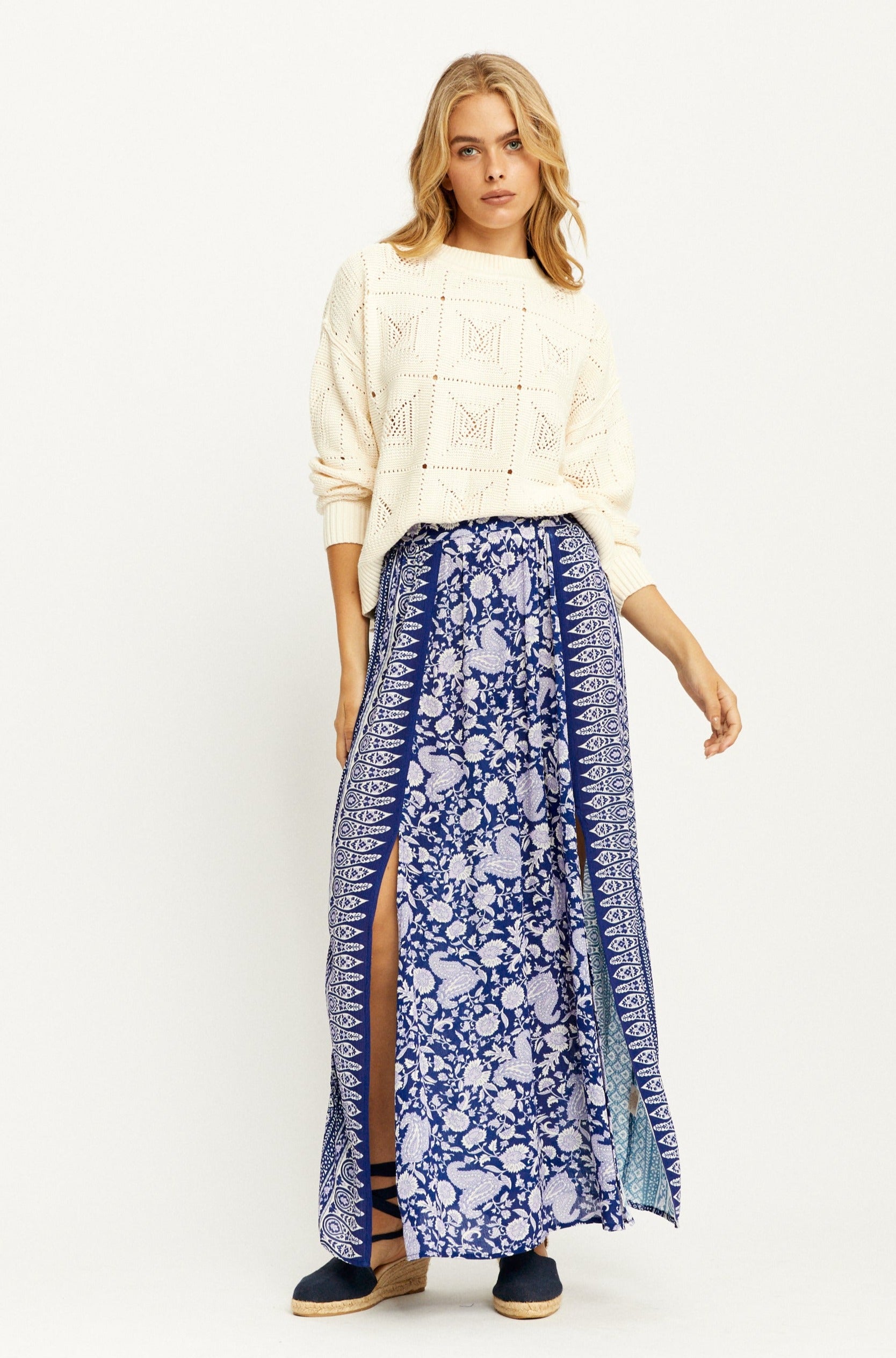 Angelis Maxi Skirt - Sapphire