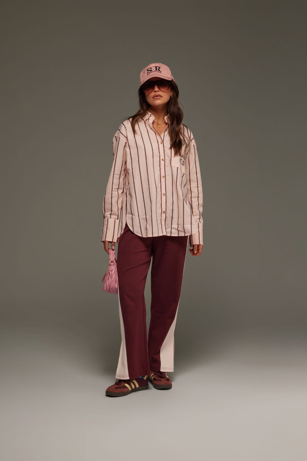 Araminta James | Alpine Cotton Stripe Shirt Light Blush