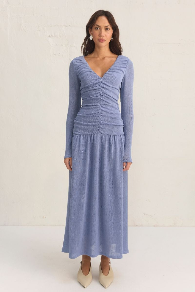 Mon Renn | Regenerated Dress - Slate Blue