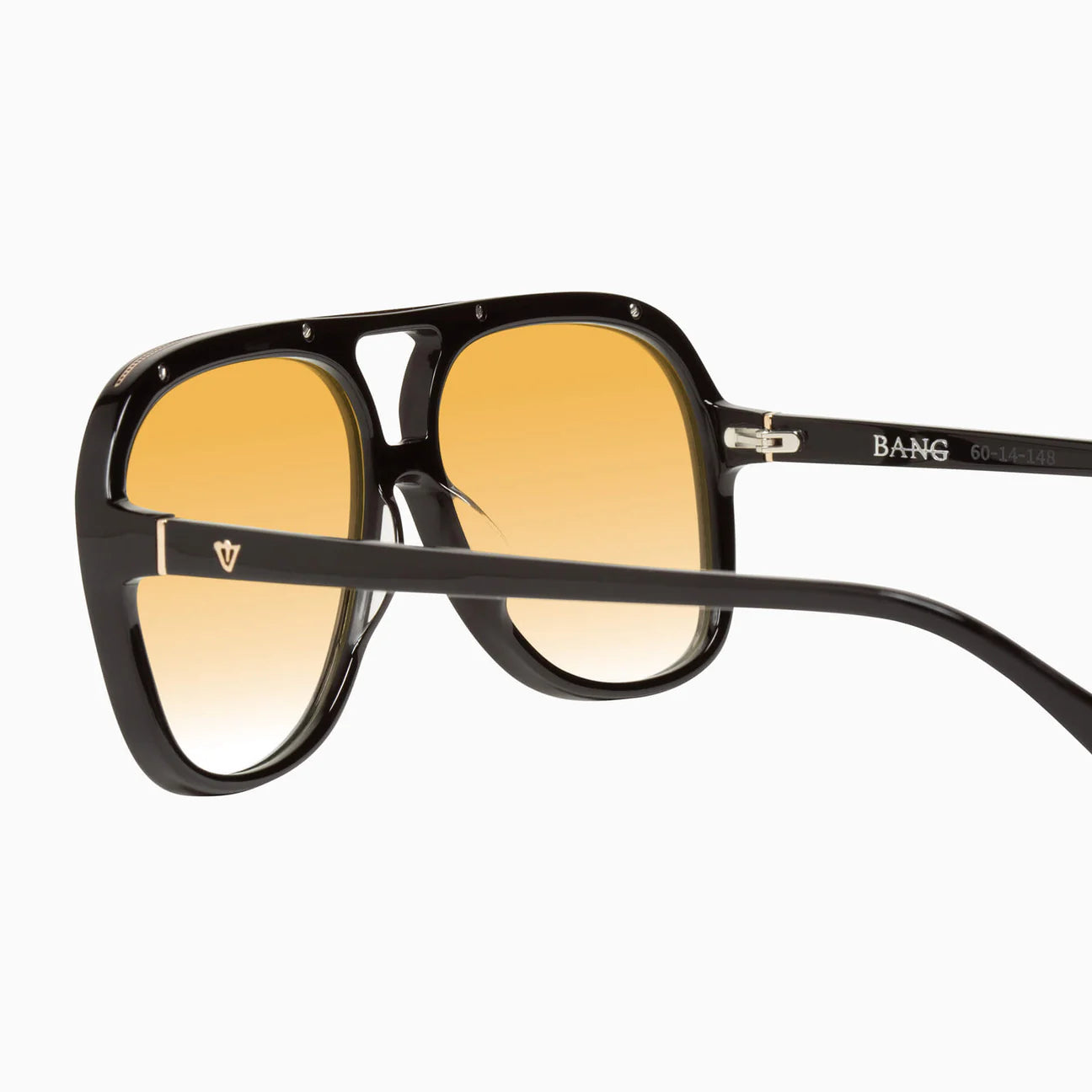 Valley | Bang - Gloss Black w. Gold Metal / Orange Gradient Lens