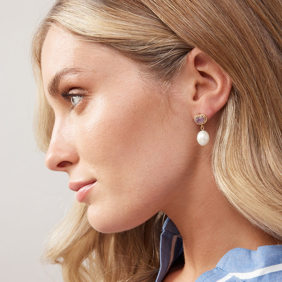 Luciana Earrings - Amethyst