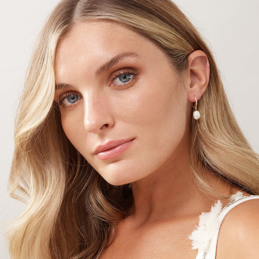 Montana Pearl Earrings - Gold ES684G