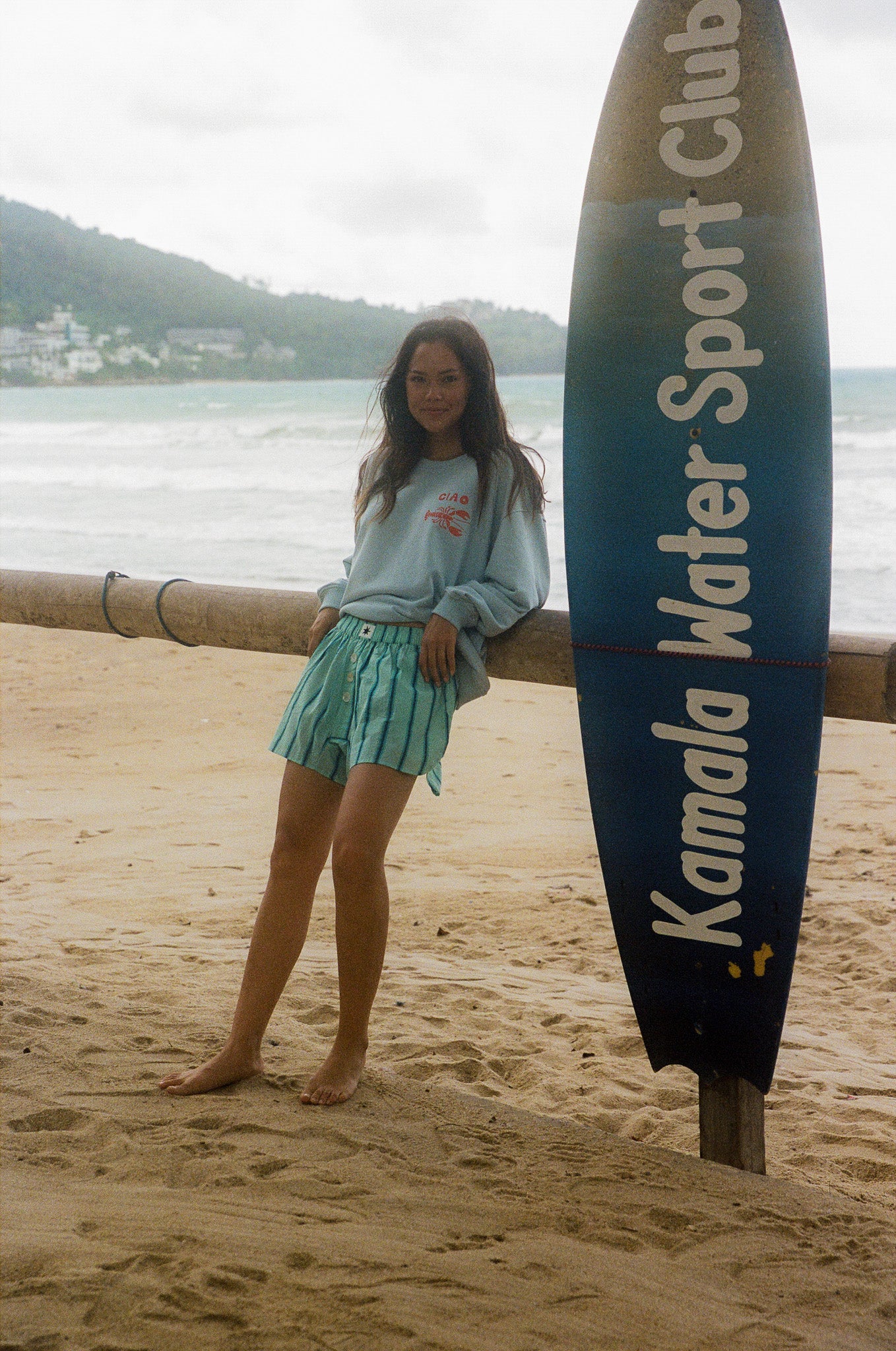 Ciao Ciao Vacation | Crystal Blue Stripe Boxer Short