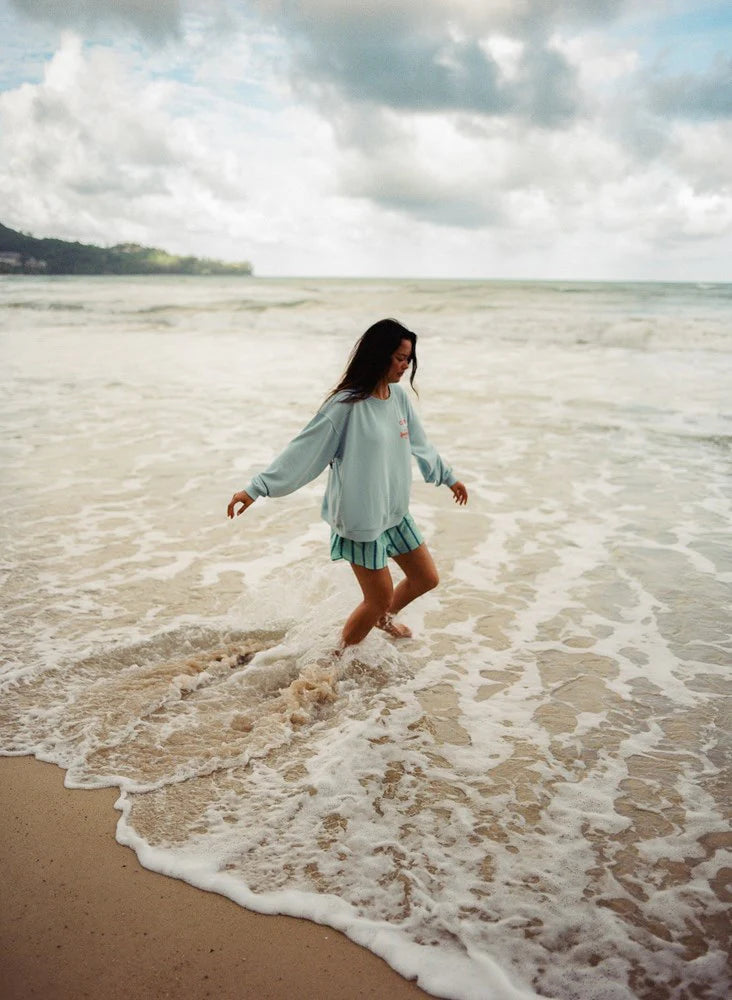 Ciao Ciao Vacation | Crystal Blue Stripe Boxer Short