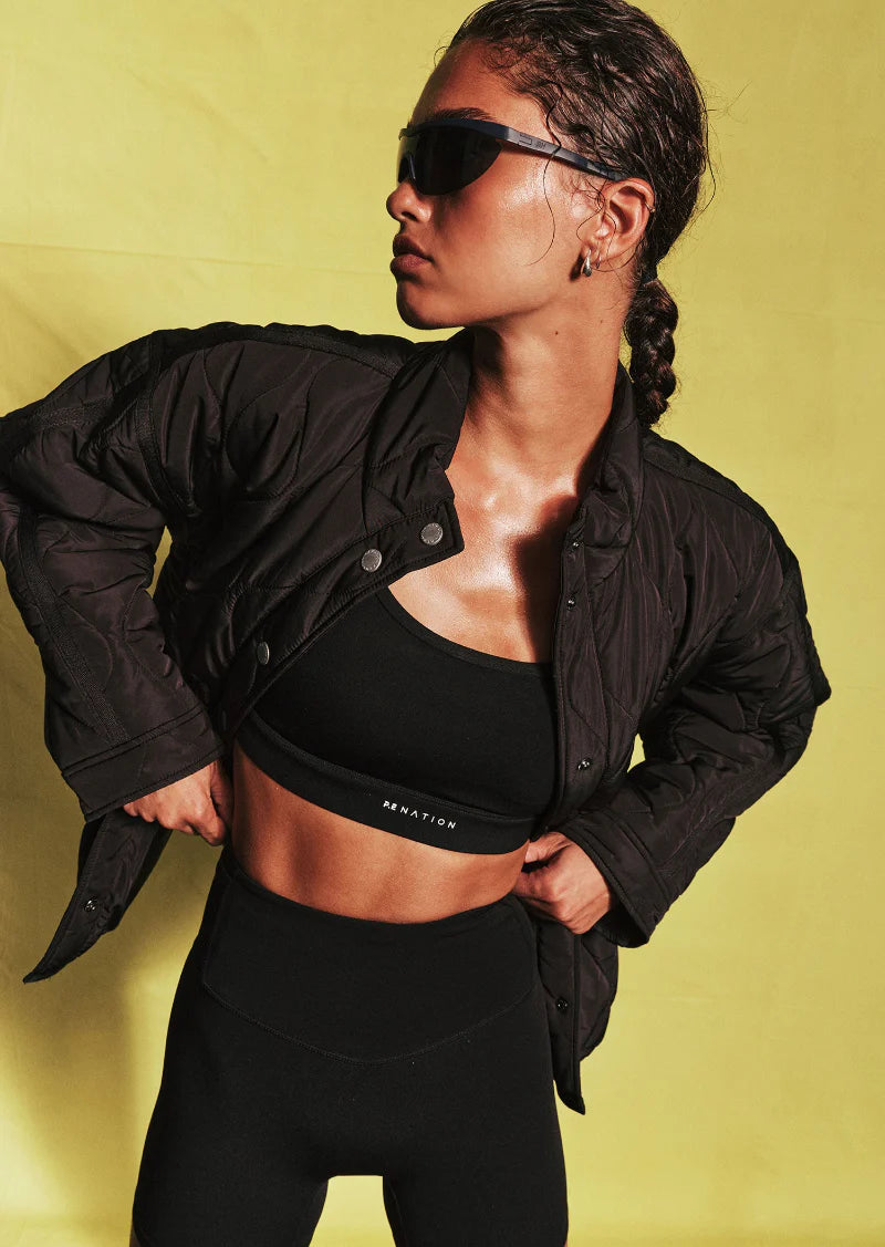 PE Nation | Surge Quilt Jacket - Black