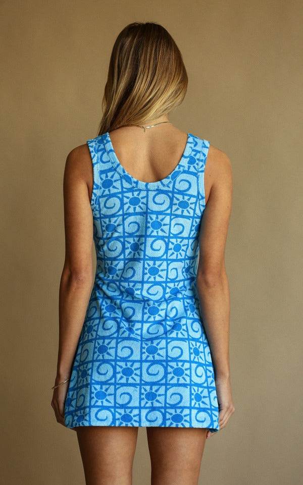 Araminta James | Sunseeker Terry Dress Light Cornflower
