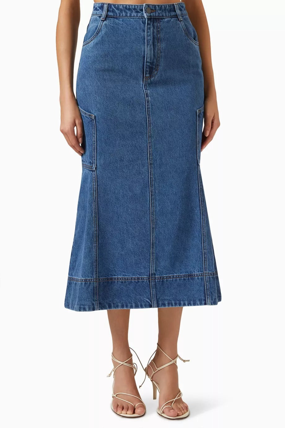 Shona Joy | Tovere Flared Panelled Midi Skirt