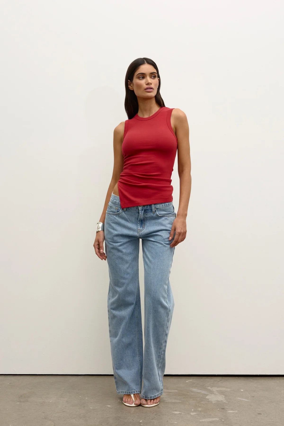 Bayse Brand | Lana Rouched Tank - Red