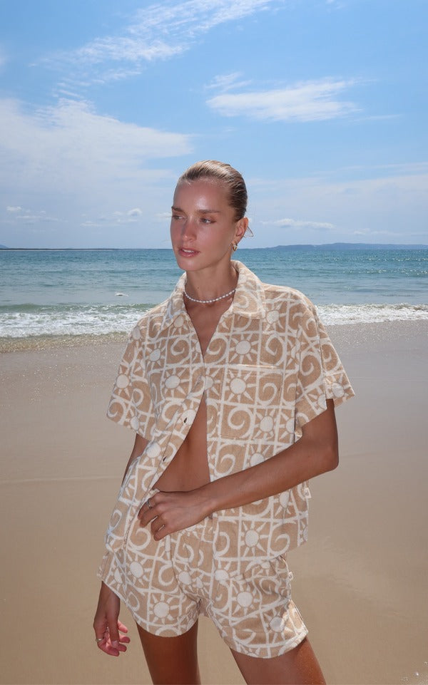 Araminta James | Sunseeker Terry Shirt Set Peacan