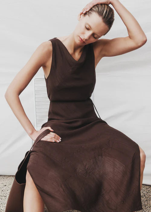 Nude Lucy | Serine Maxi Dress - Chocolate