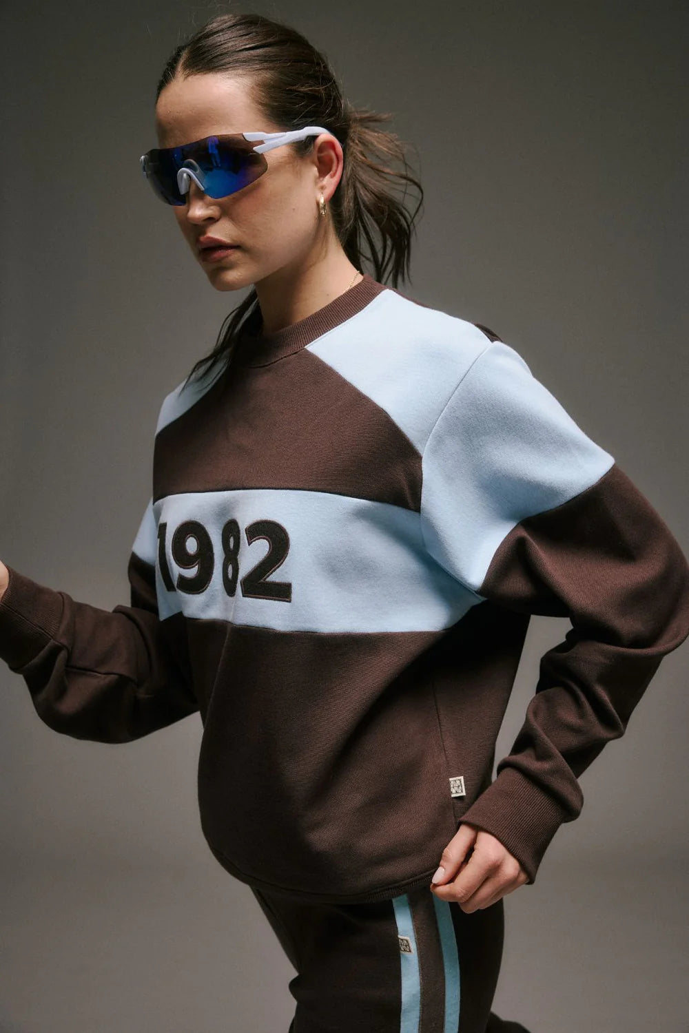 Araminta James | 1982 Contrast Knit Sweater Espresso