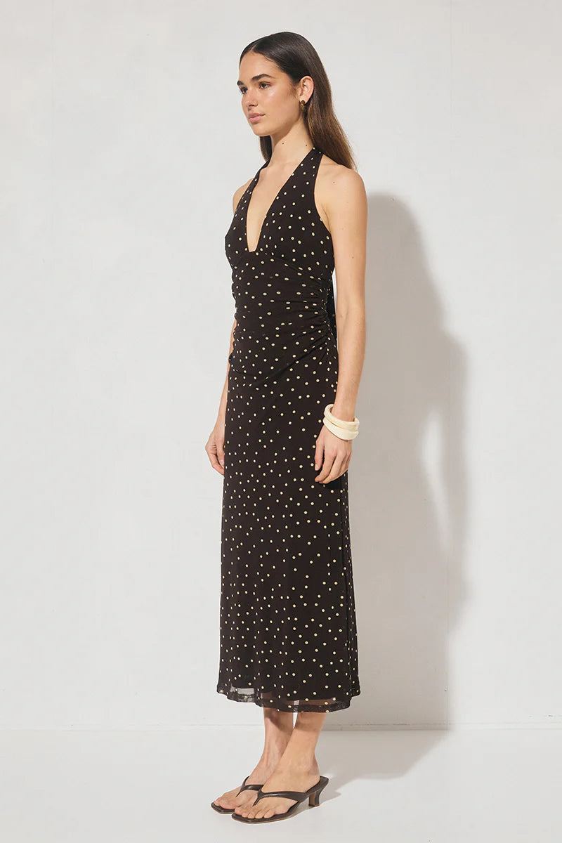 Mon Renn | Halston Dress - Chocolate Polka Dot