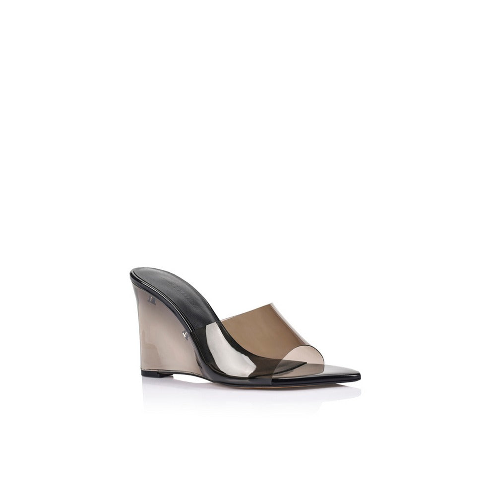 Lana Wilkinson | Sera Wedge Lucite & Black Vinylite