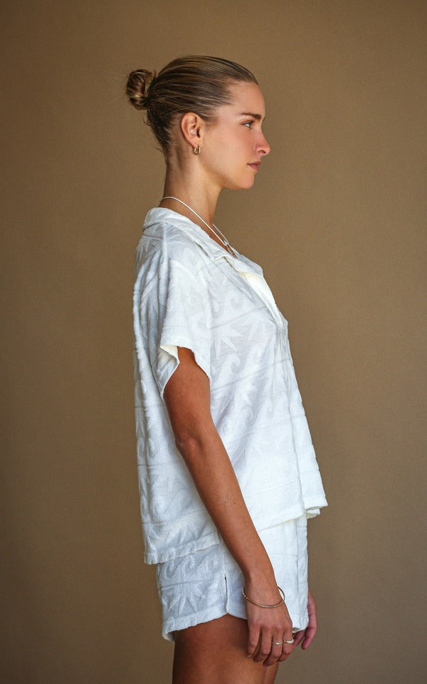Waimea Terry Polo Shirt Vanilla