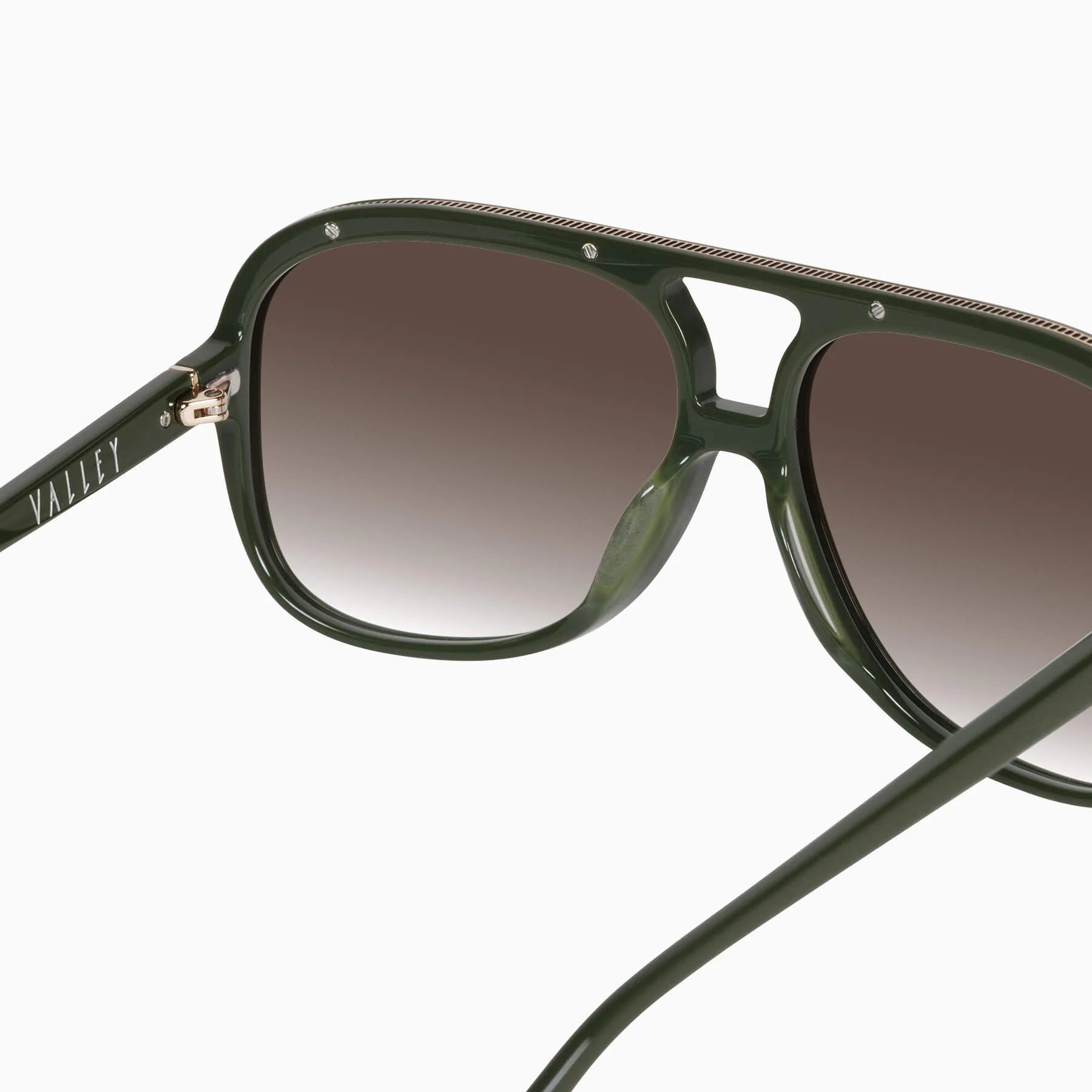 Valley | Bang Bang - Army Green w. Gold Metal / Brown Gradient Lens