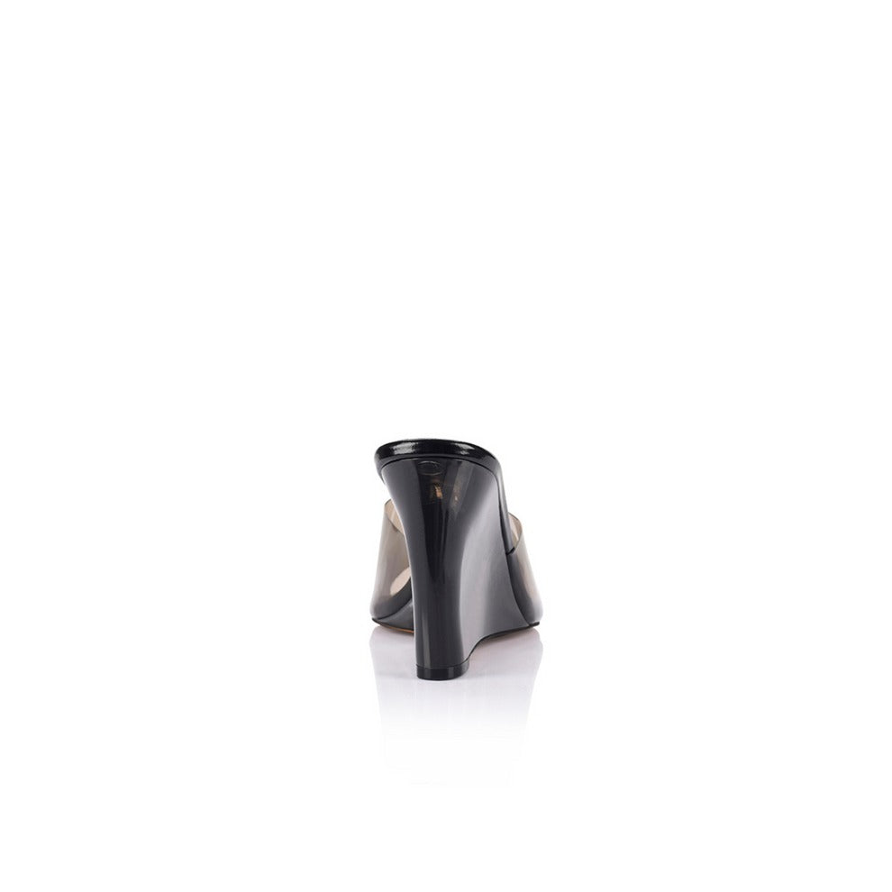 Lana Wilkinson | Sera Wedge Lucite & Black Vinylite