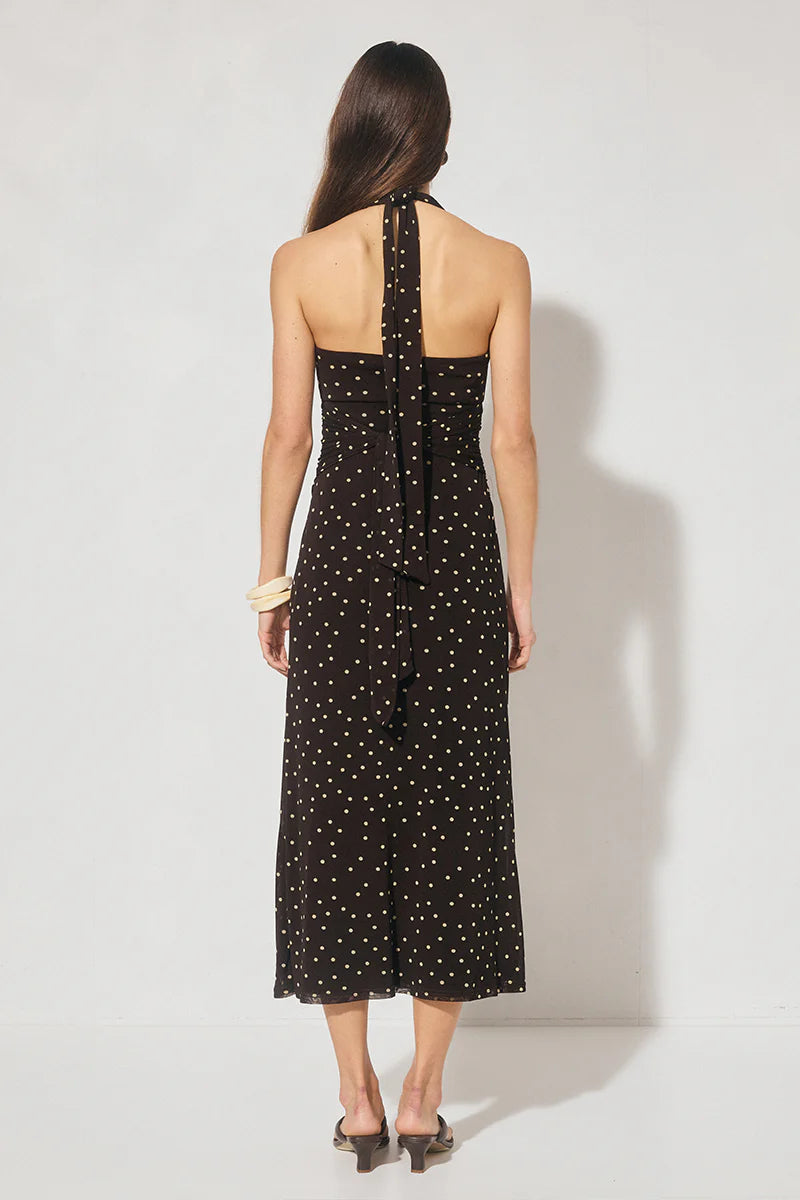 Mon Renn | Halston Dress - Chocolate Polka Dot
