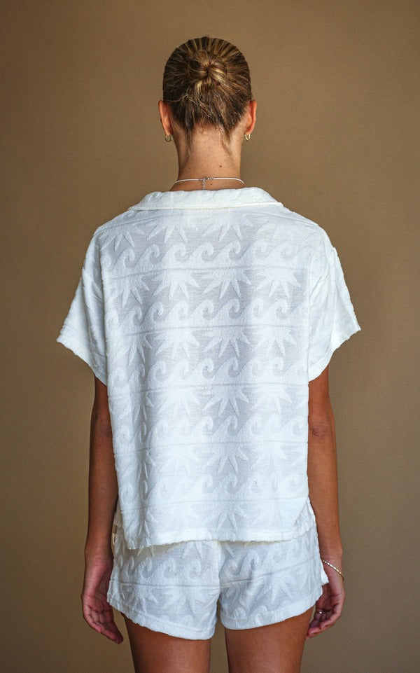 Waimea Terry Polo Shirt Vanilla