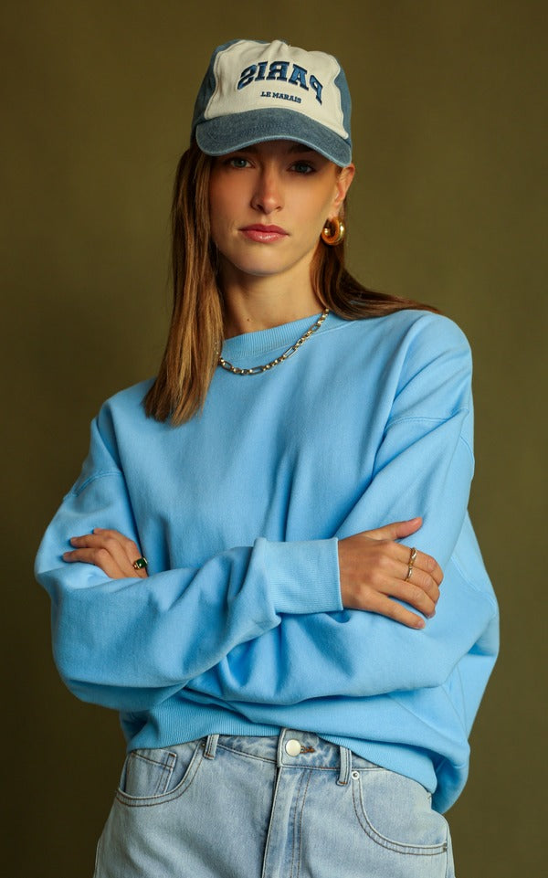 Araminta James | Andiamo Sweatshirt - Periwinkle