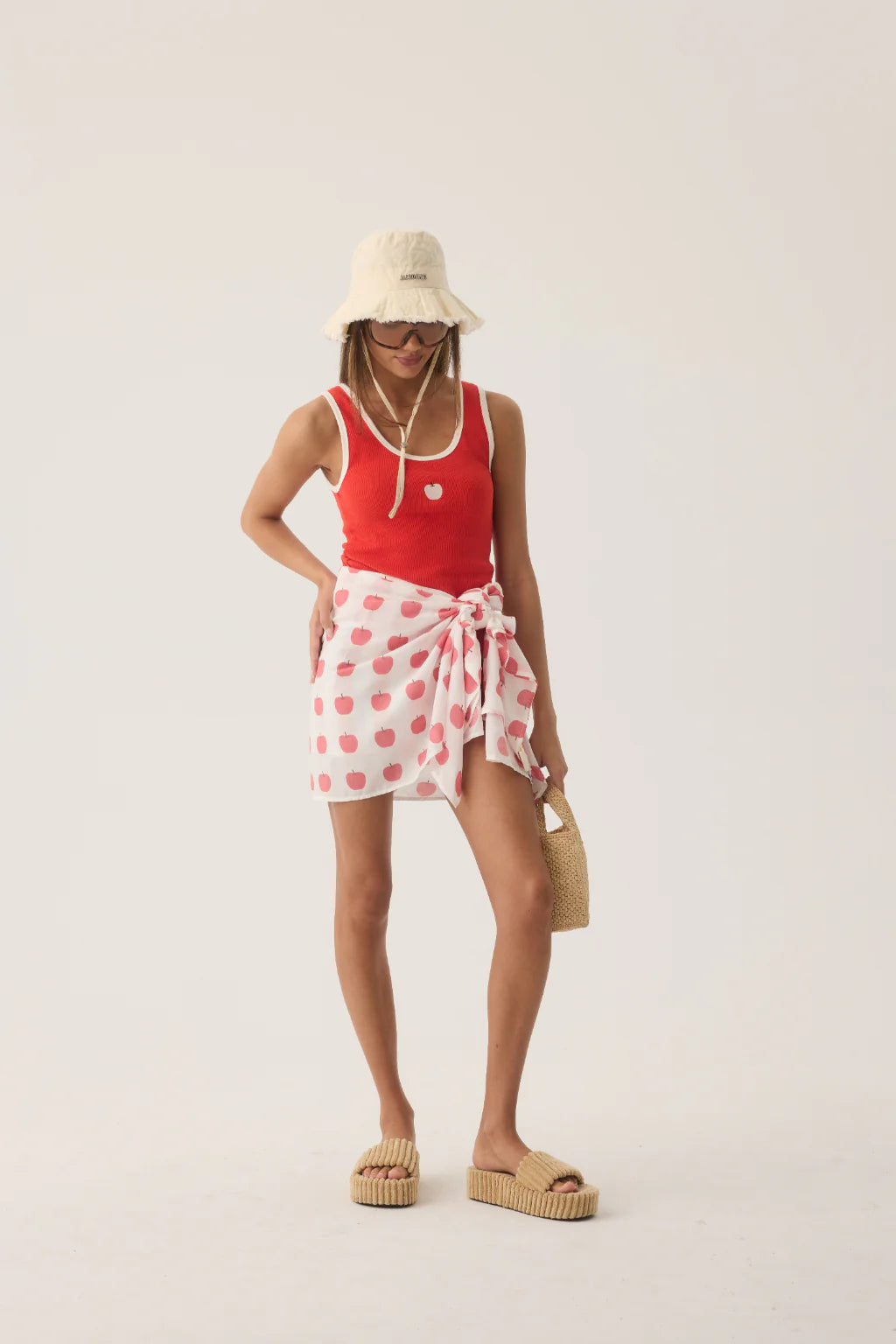 Araminta James | Manzana Rib Tank Apple Red