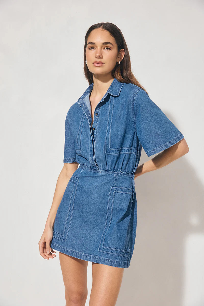 Mon Renn | Indigo Denim Mini Dress