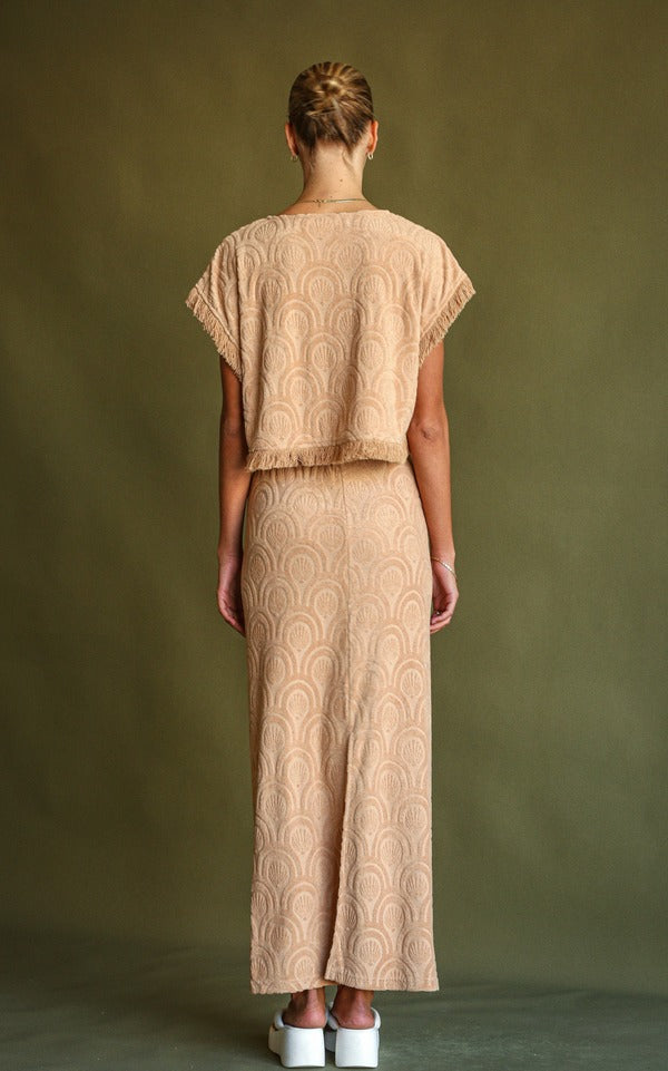 Araminta James | Marrakesh Tile Terry Top - Macadamia