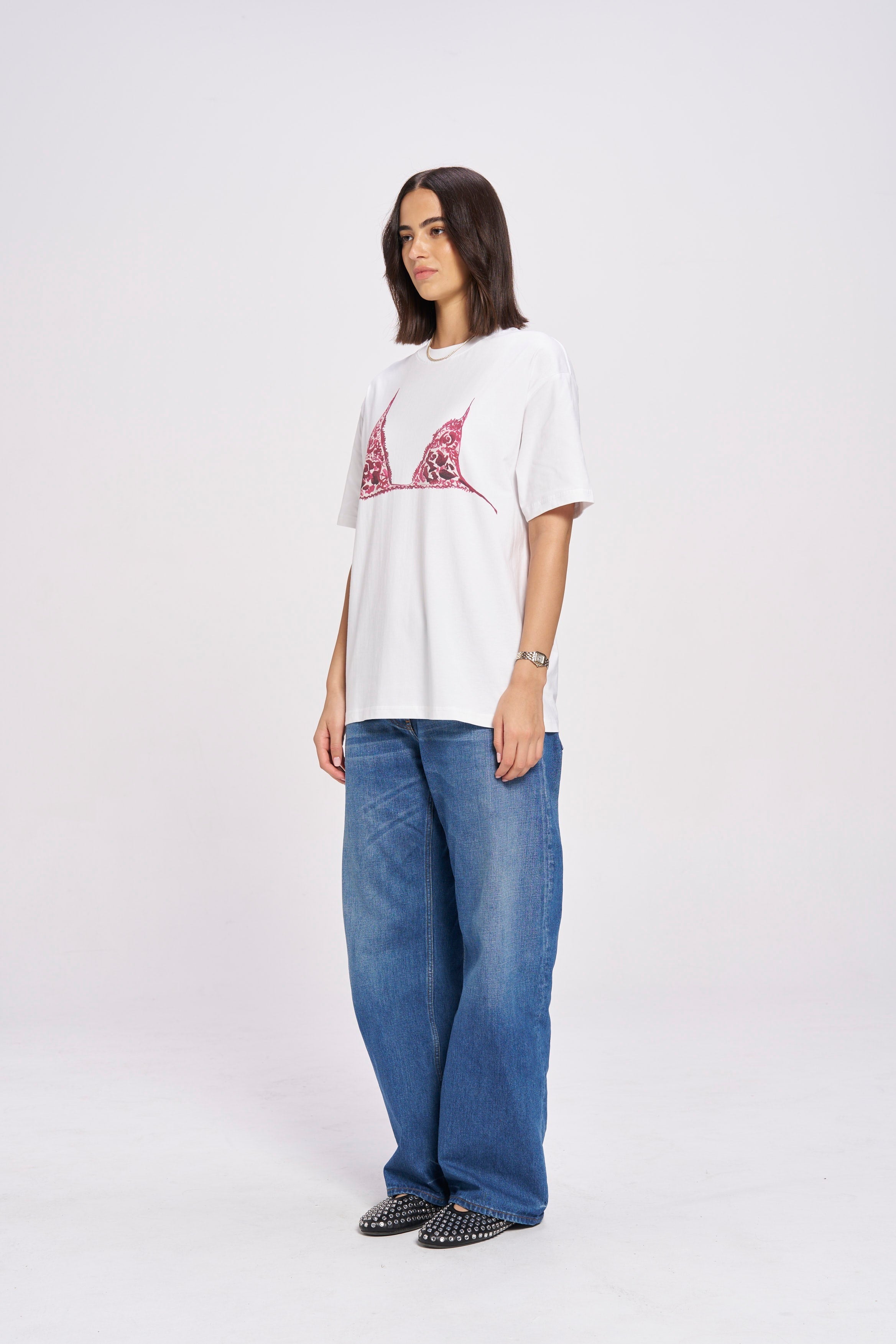 Maku The Label | Burgundy Bralette Oversize Tee