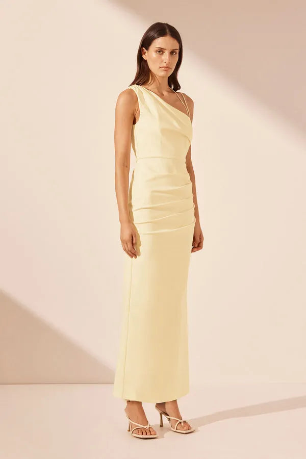 Shona Joy | Lani Asymmetrical Gathered Midi Dress