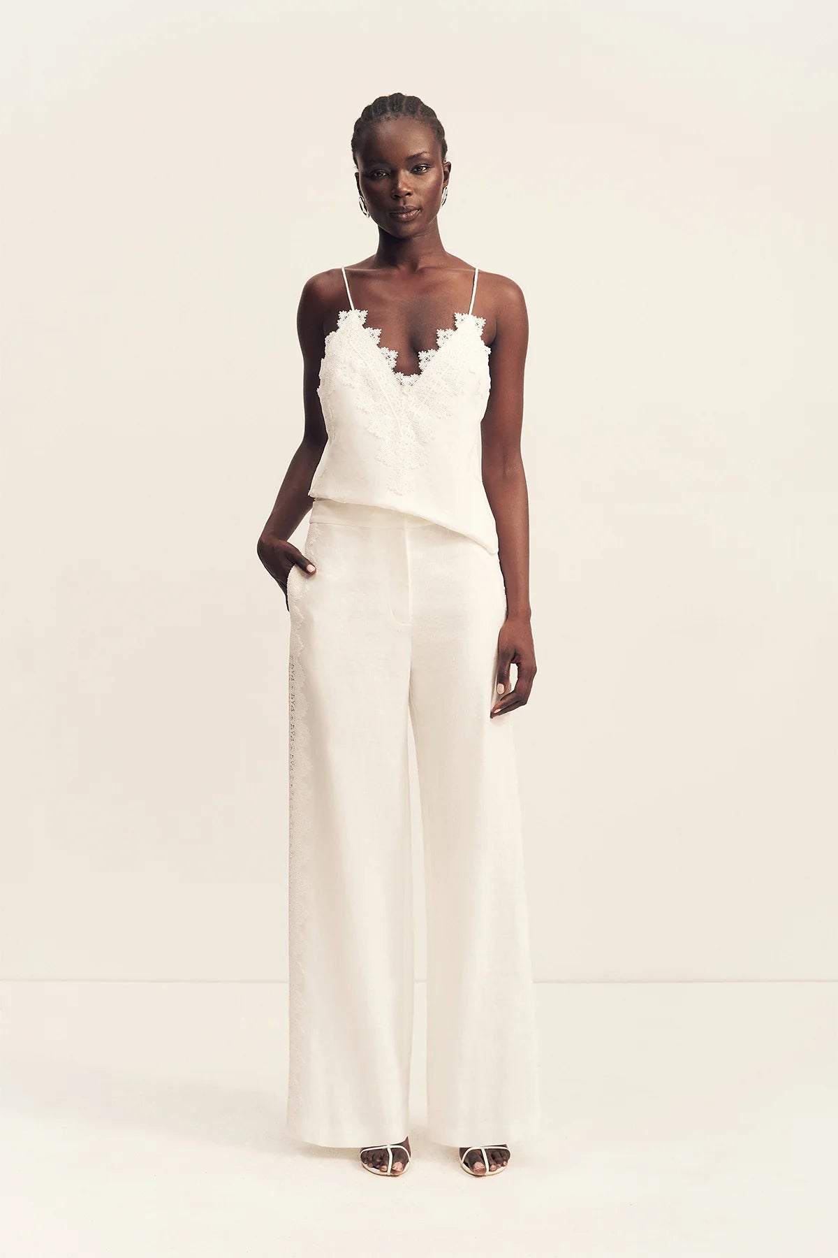 Shona Joy | Toile Lace Cami - Ivory