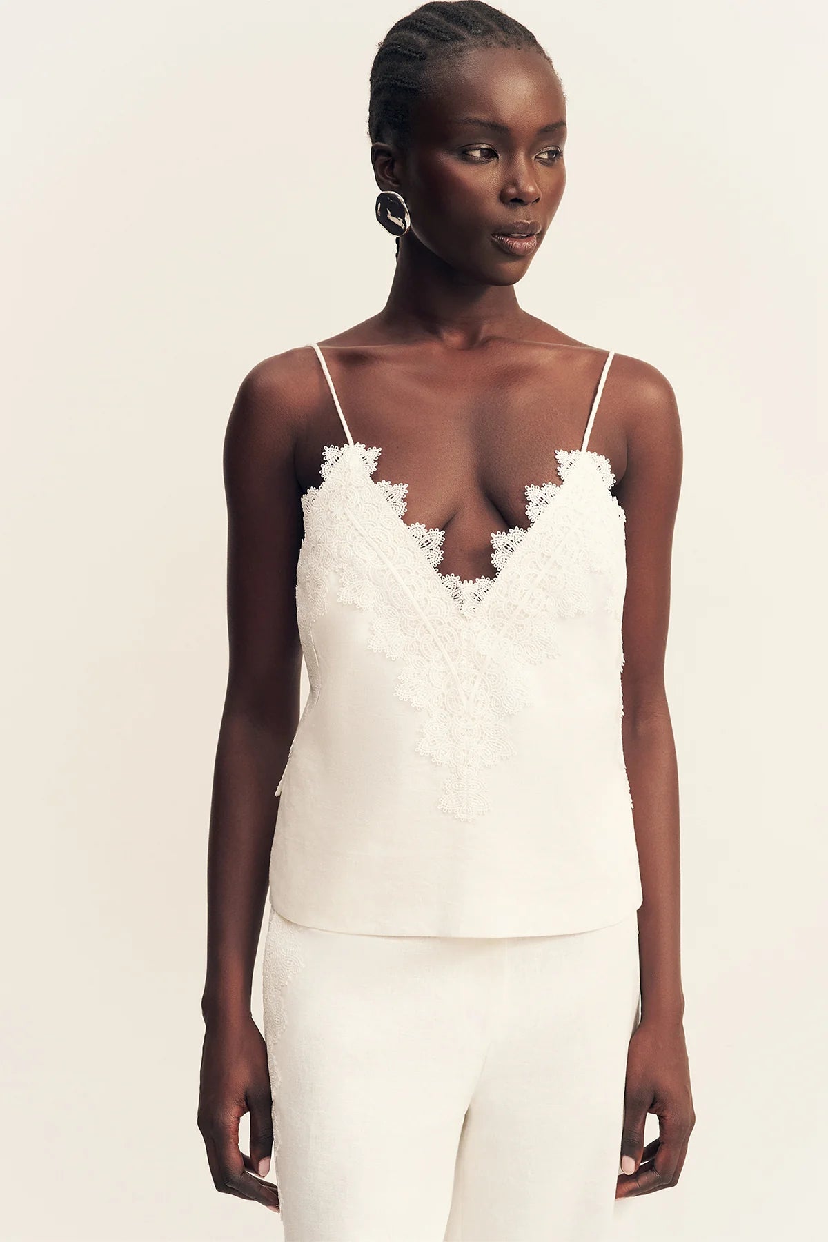 Shona Joy | Toile Lace Cami - Ivory