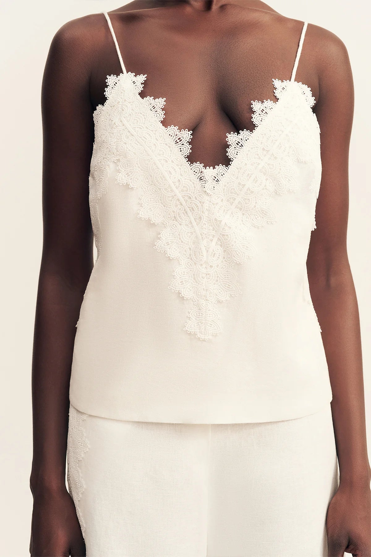 Shona Joy | Toile Lace Cami - Ivory