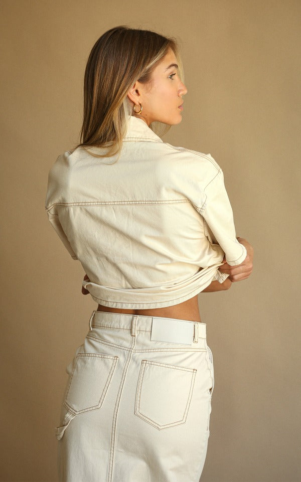 Araminta James | Good Days Drill Shirt Vanilla