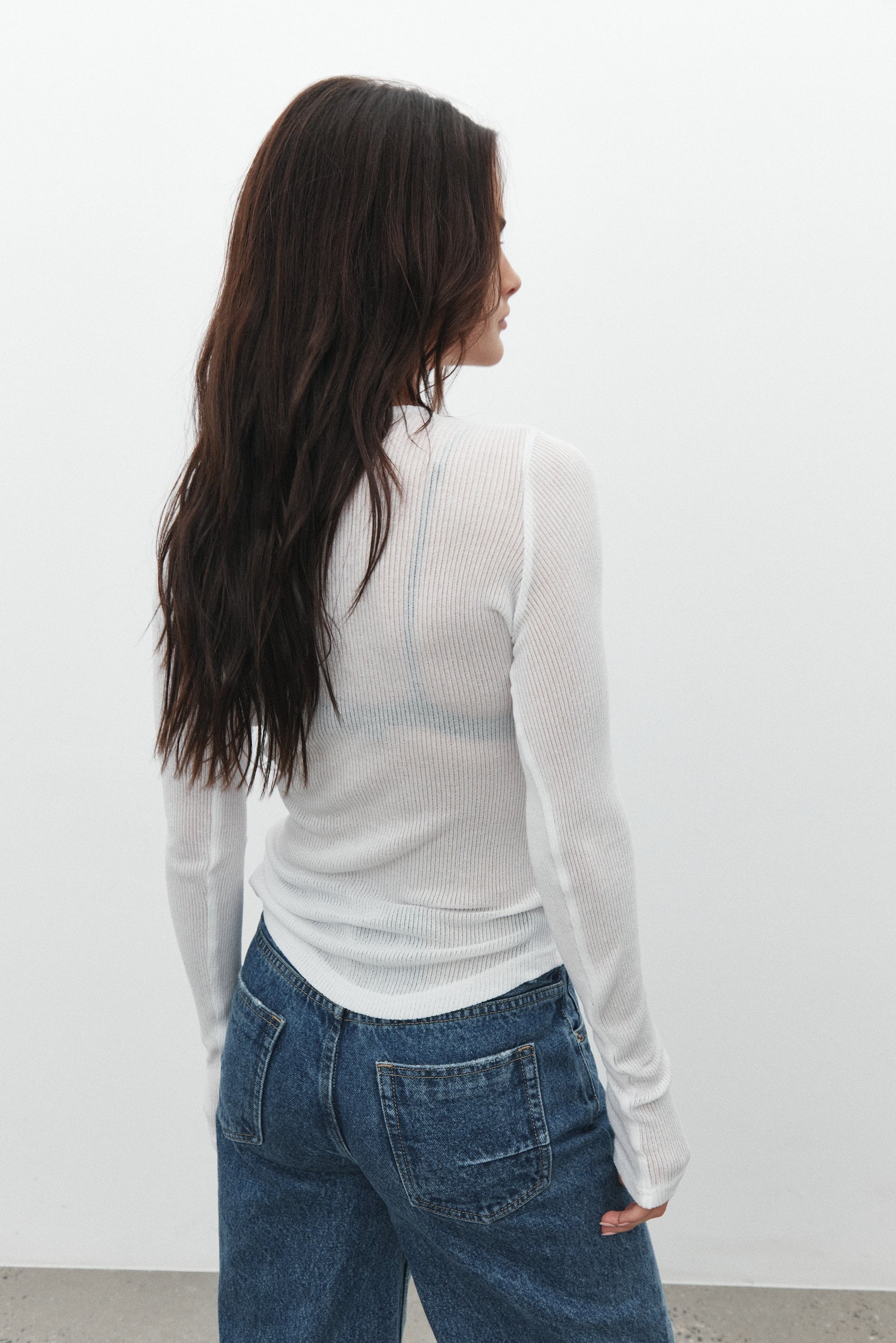 Bayse Brand | Myles Crew Neck Top - White