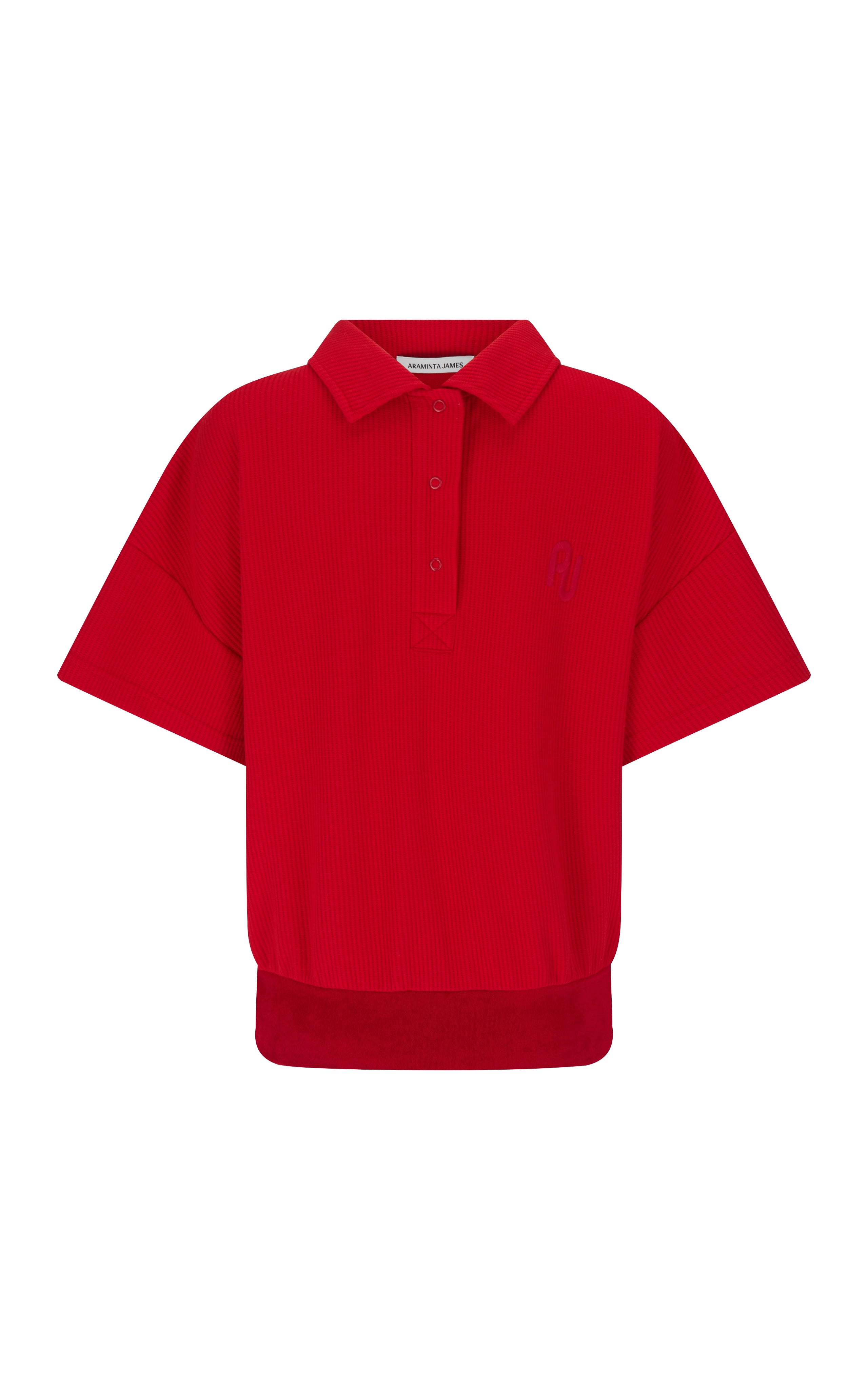 Araminta James | AJ Waffle Short Sleeve Sweatshirt Poppy Red