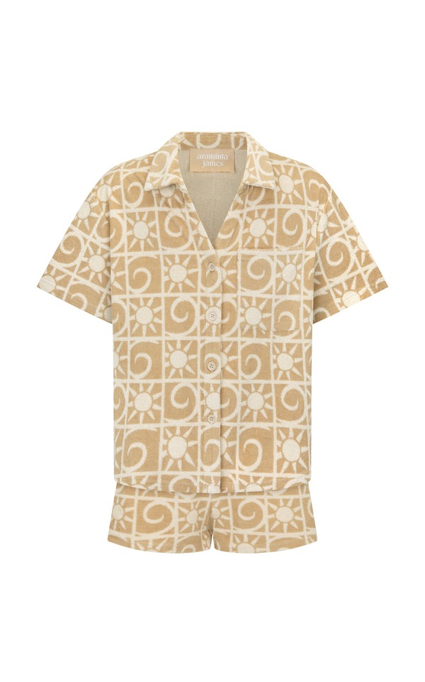 Araminta James | Sunseeker Terry Shirt Set Peacan