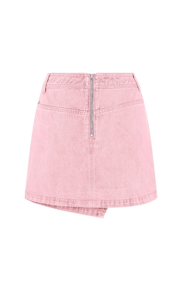 Araminta James | Dee Denim Skirt Acid-Washed Peony