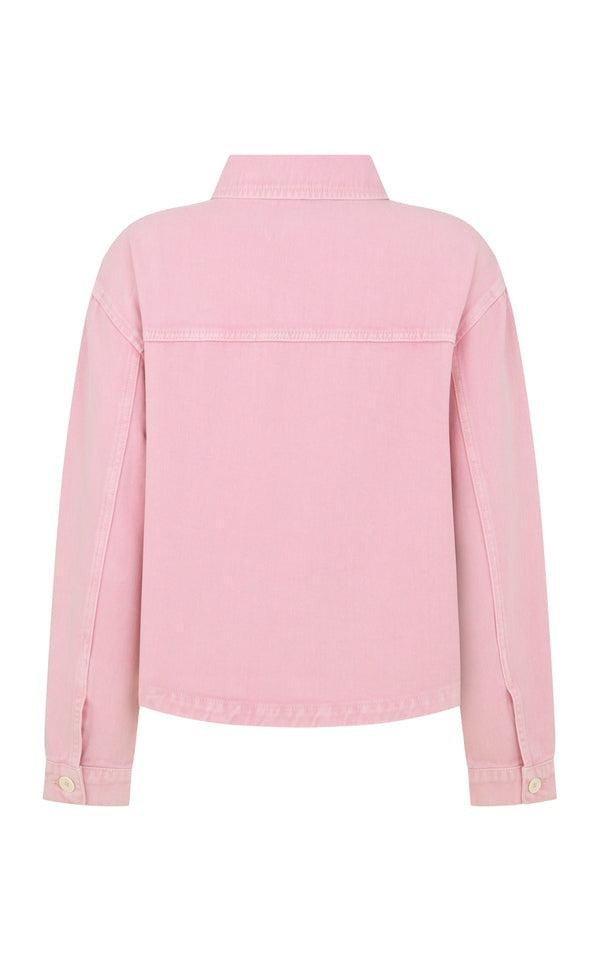 Araminta James | Dee Denim Shirt Acid-Washed Peony