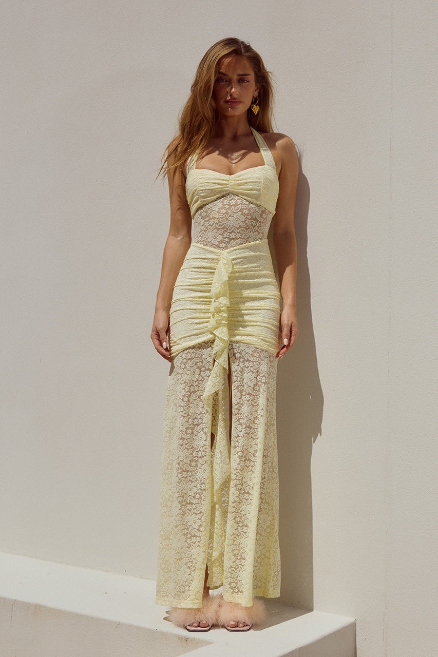 Runaway The Label | Annika Maxi Dress - Lemon