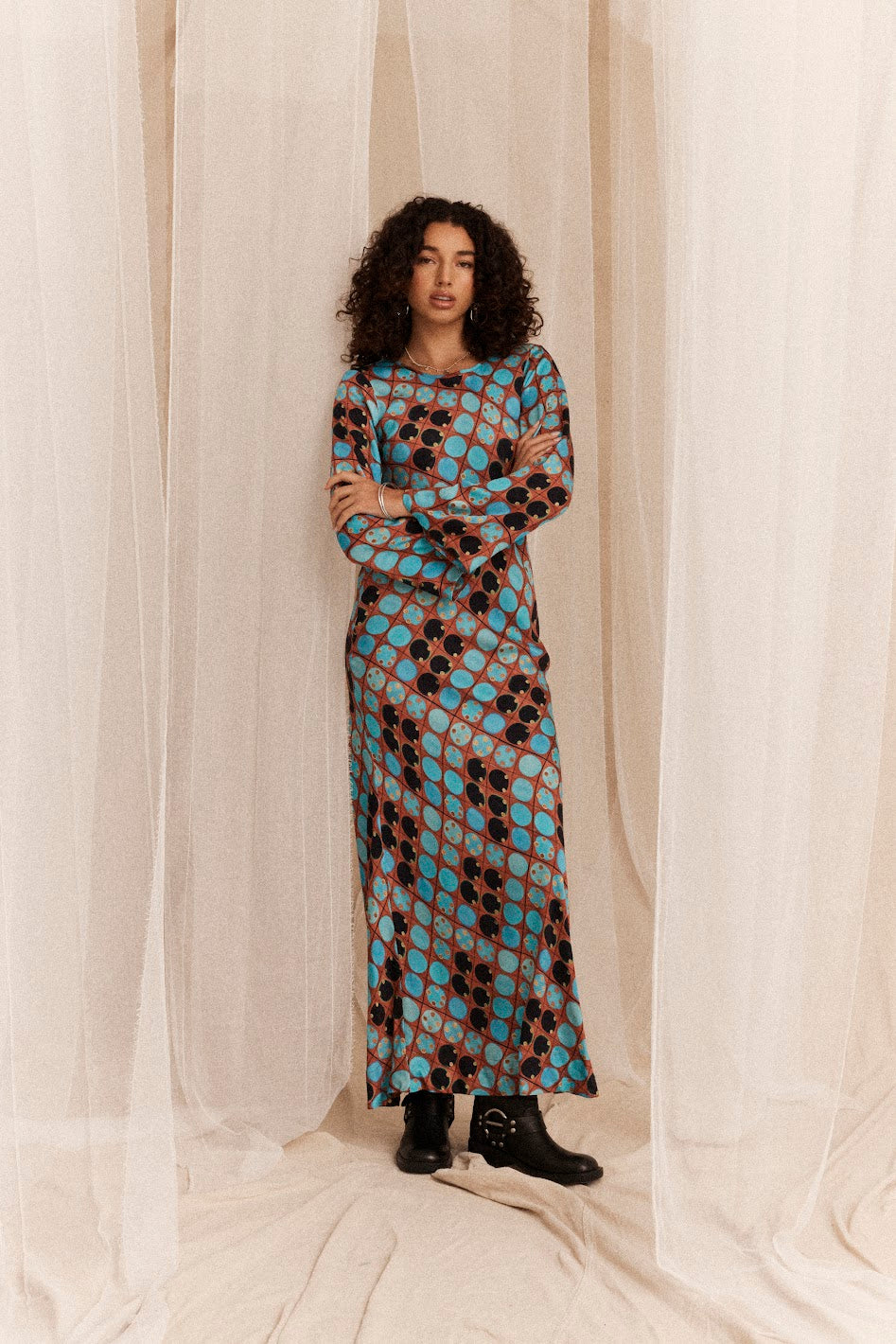 Kinga Csilla | Archaic Olive Maxi Dress