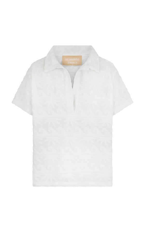 Waimea Terry Polo Shirt Vanilla