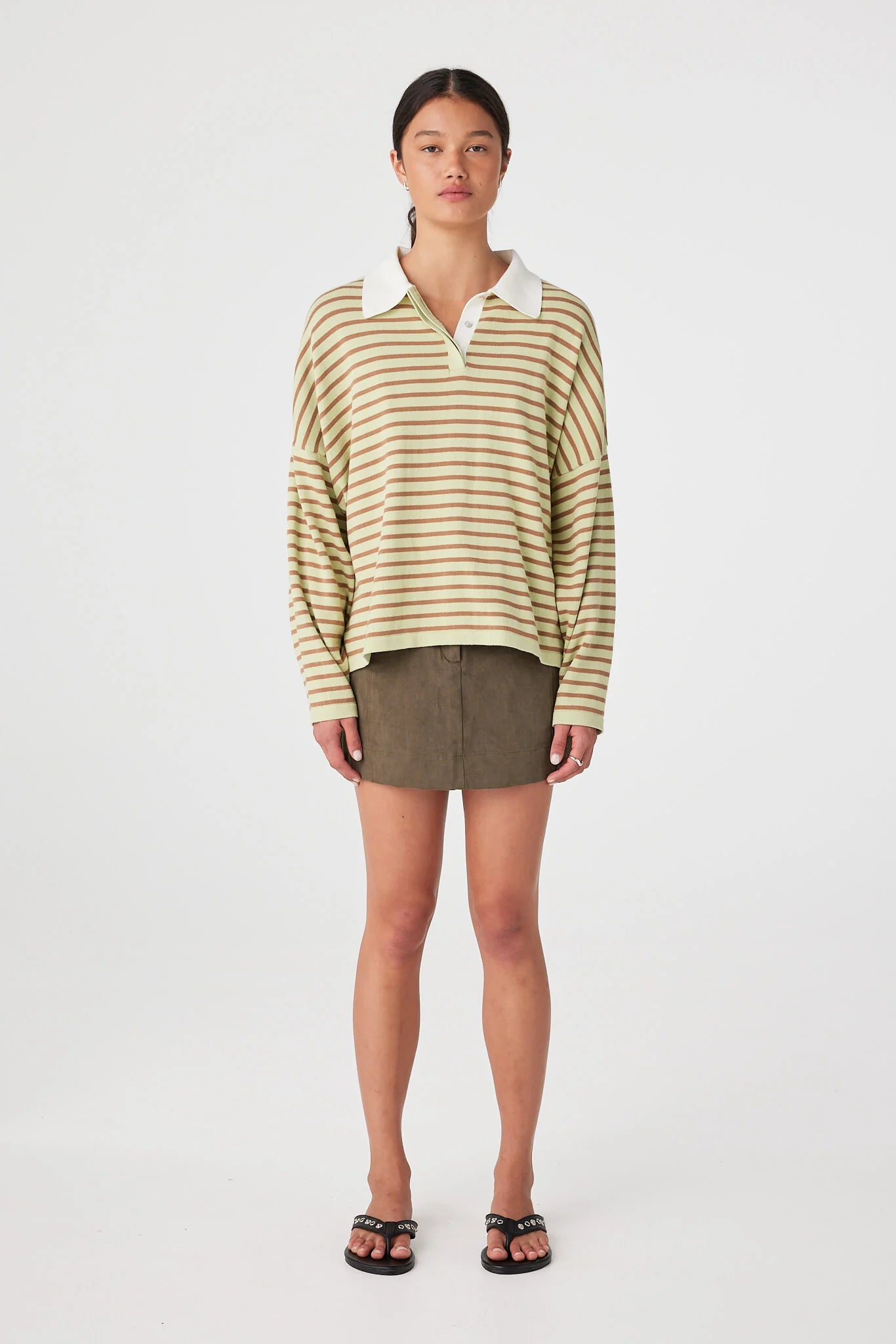 Arcaa Movement | Rayne Knit Jersey - Celery & Pecan
