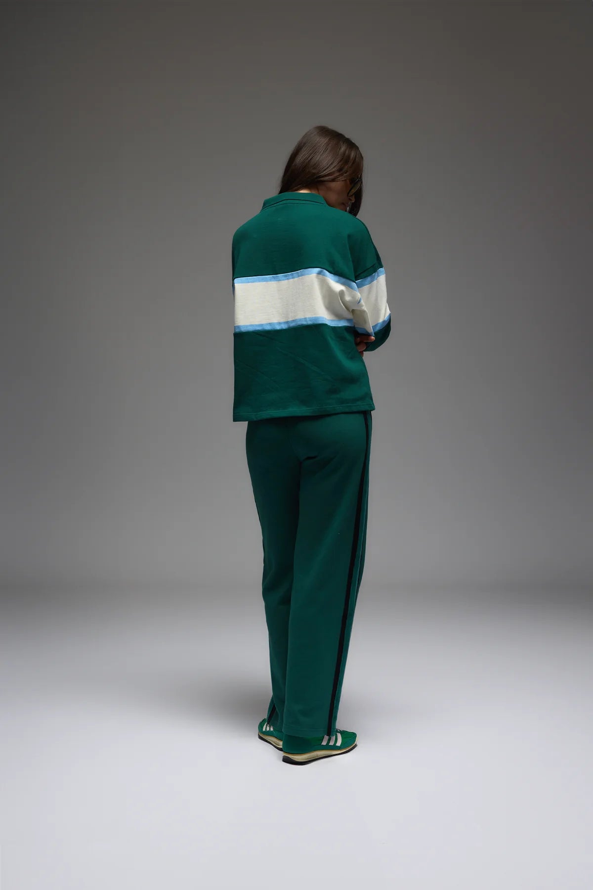 Araminta James | GT Rugby Long Sleeve Polo Shirt Forest