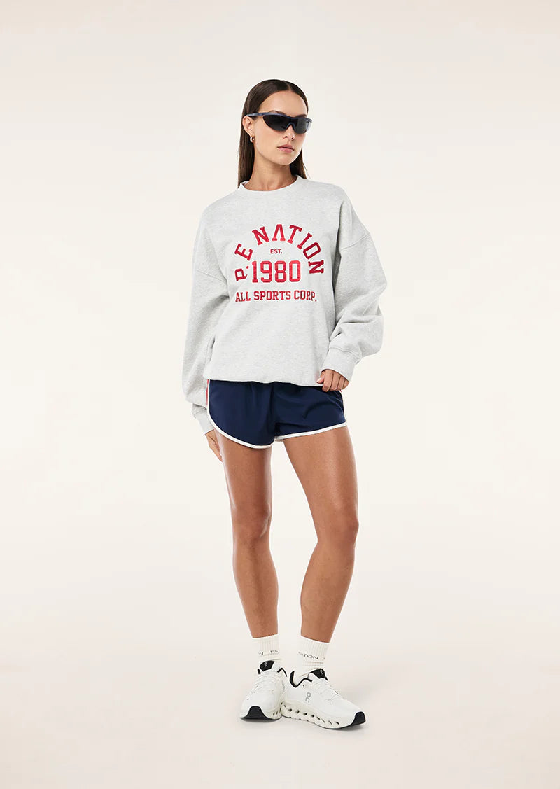 PE Nation | Backspin Sweat - Grey Marle