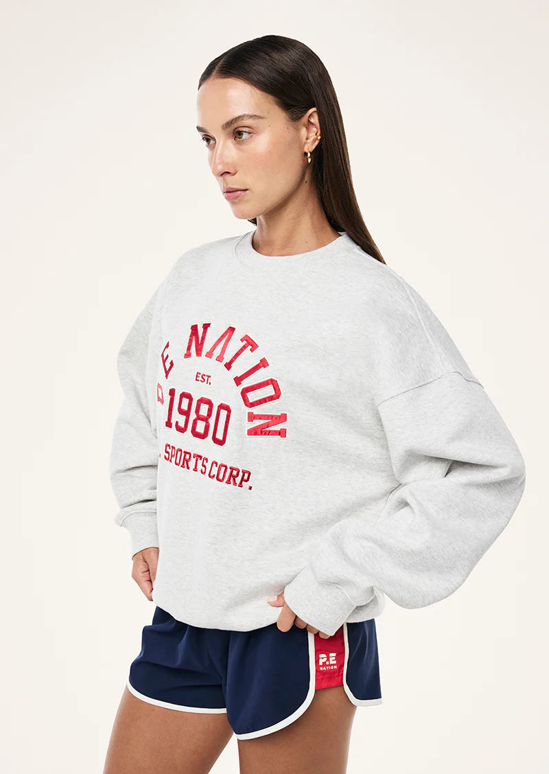 PE Nation | Backspin Sweat - Grey Marle