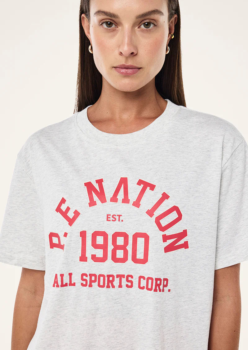 PE Nation | Backspin Tee - Grey Marle