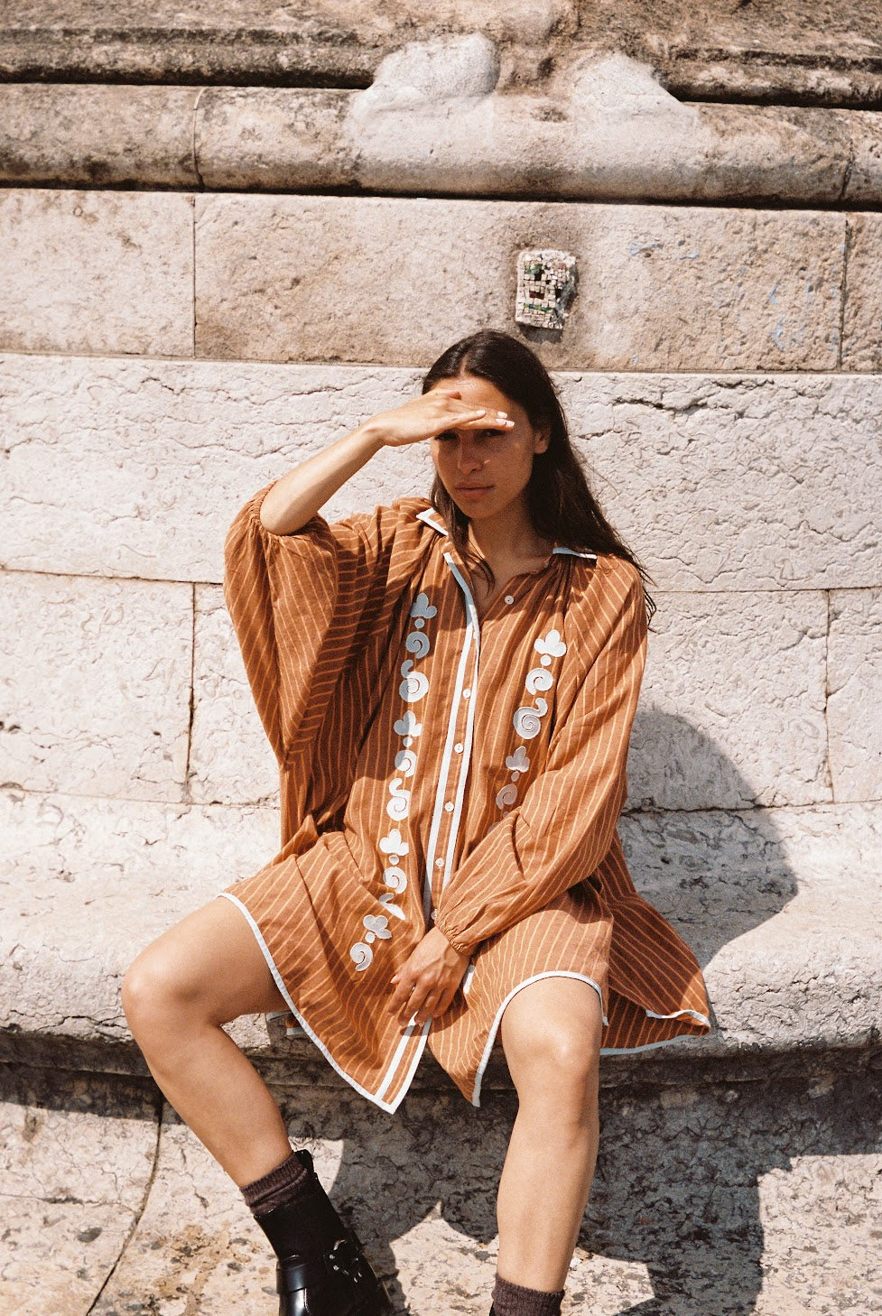 Kinga Csilla | Bello Swirl Cupio Shirt Dress