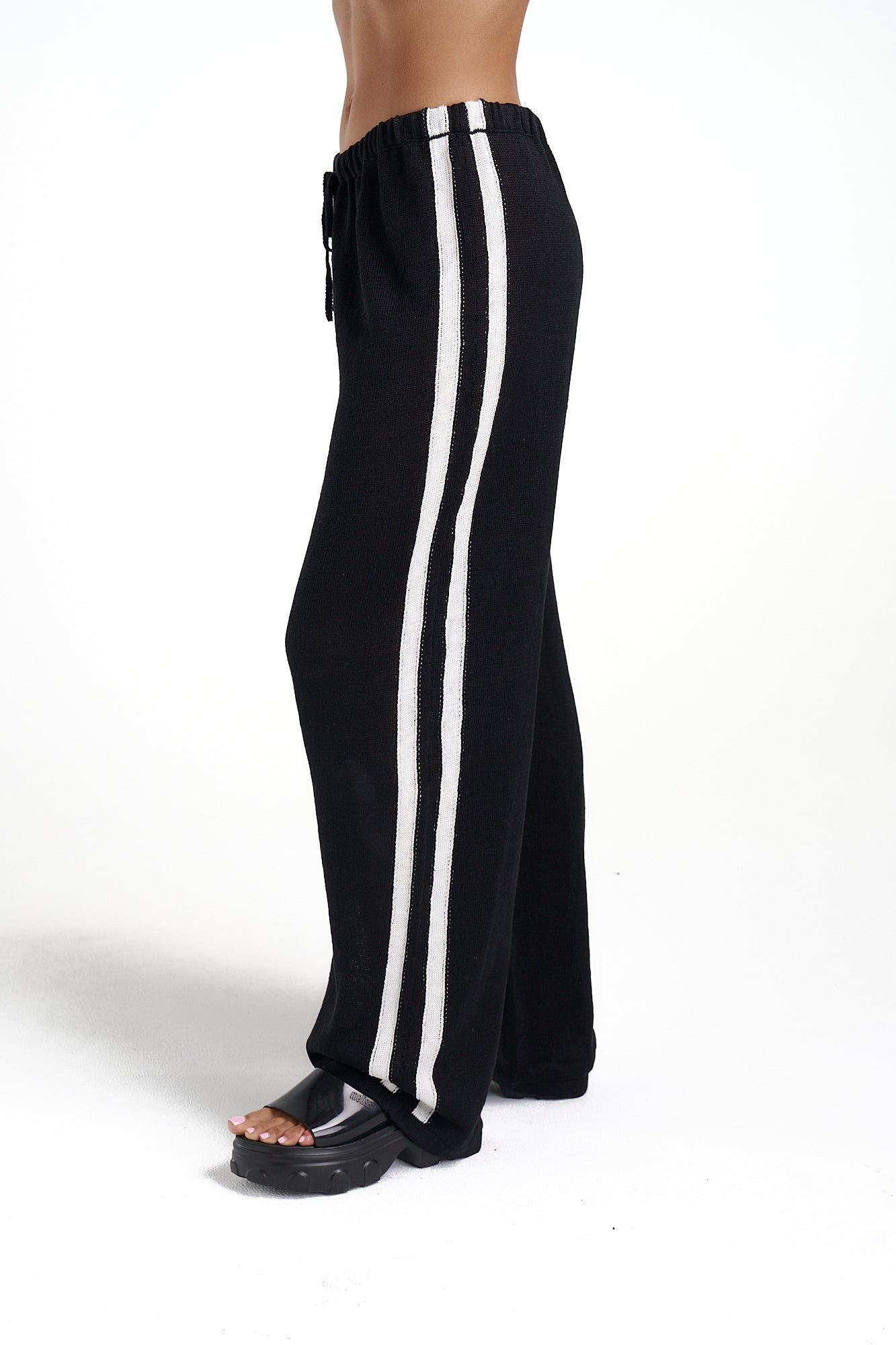 Summi Summi | Knit Pants - Black/Cream Stripe