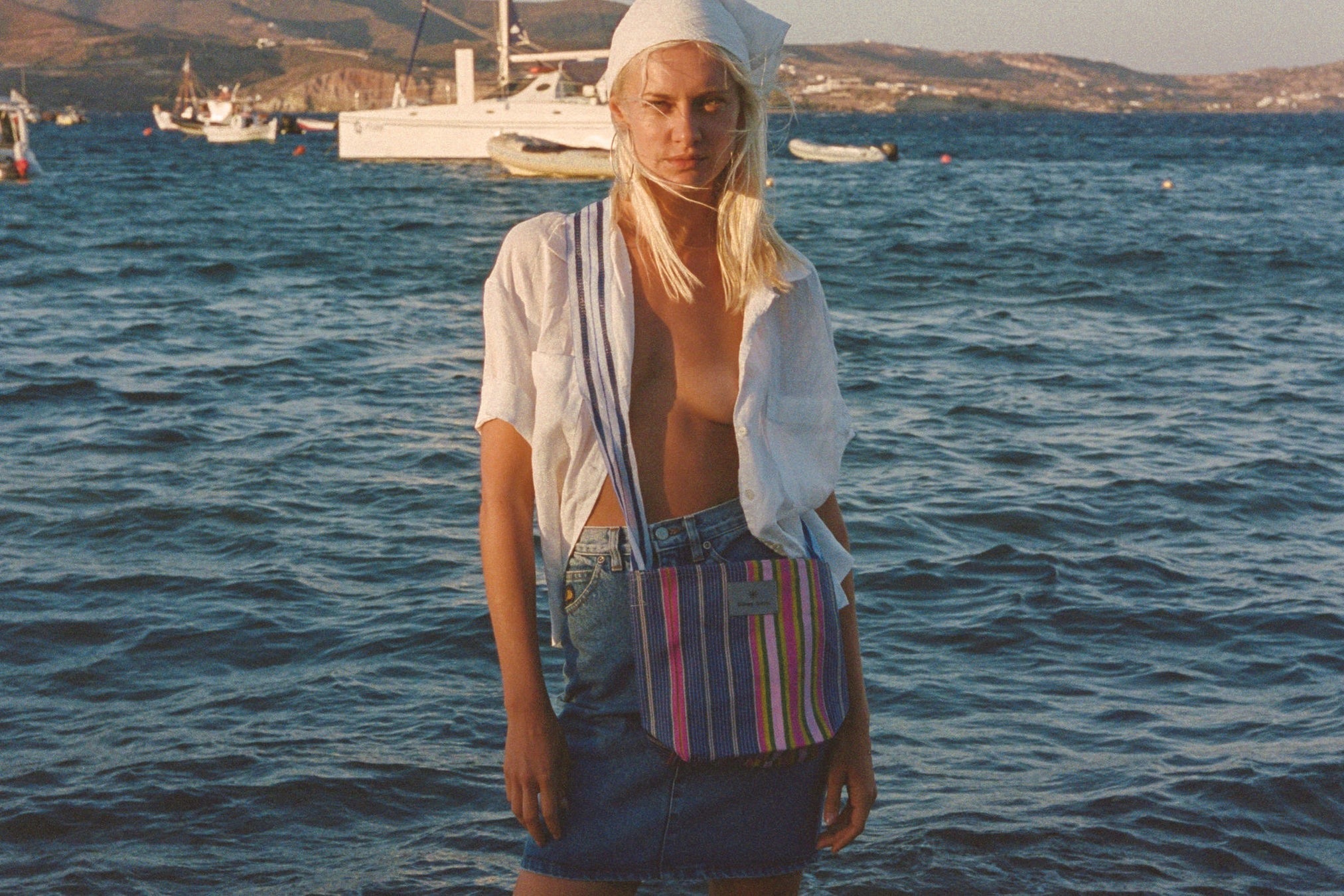 Ribbon Bag - True Blue