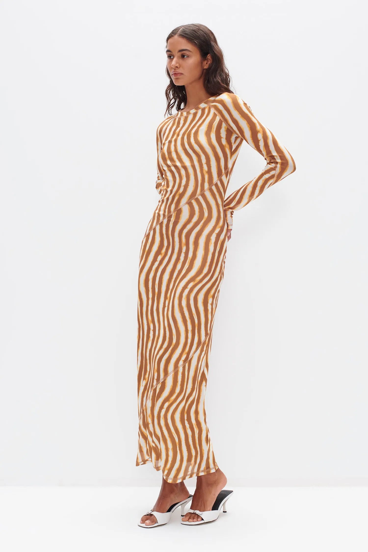 Ownley | Carla Long Sleeve Dress - Tie Dye Stripe
